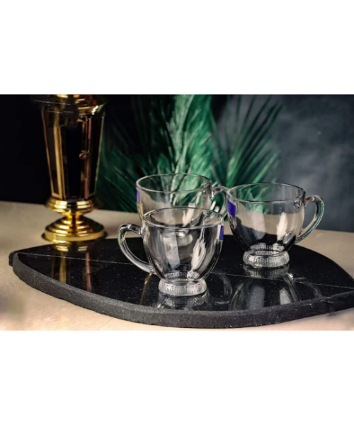 City Glass Drinkware Ranchi Cups Set of 3 Pices - Clear