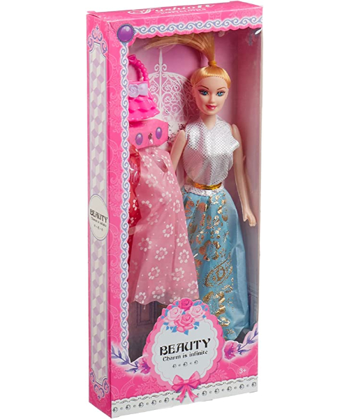 Beauty Doll With Small Handbag  And Accessories For Girls - Multicolor