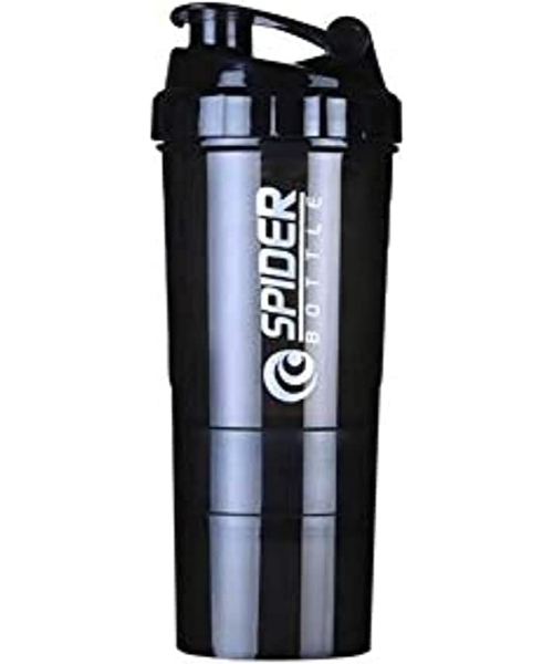 New Protein Shaker Bottle 500ml, Fashionable Three-layer Plastic