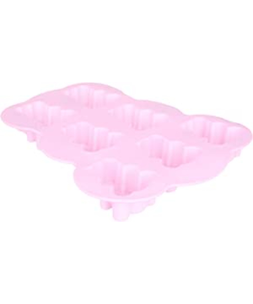 Silicon Non Stick Mold 7 Cups Bear Shape for Making Cupcake - Pink