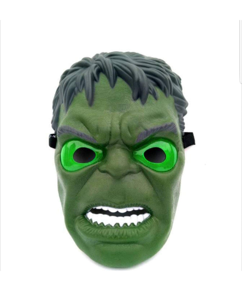 Green Man Full Face Mask For Party - Black Green
