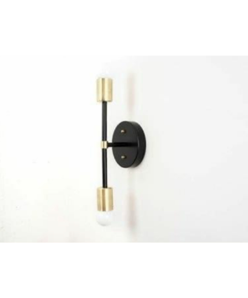 A Wall Lamp With 2 Lamps Steel Modern For Decoration 30×10Cm - Black Gold