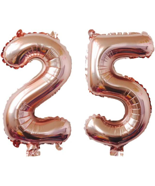 afbetalen Uittreksel Socialisme Set Of 2 Pieces Helium Foil Balloon Number 25 For Party Decoration 102 Cm -  Rose Gold