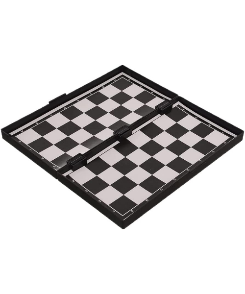 العاب مغناطيسية 3 في 1 طقم شطرنج و لعبة الداما و لودو 25× x 20 x 10 سم - ابيض اسود