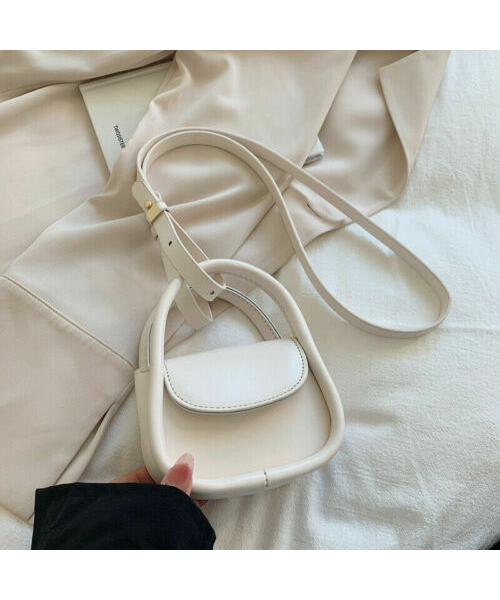 Solid Flap Shoulder Bag For Women 12.5*10 Cm - White