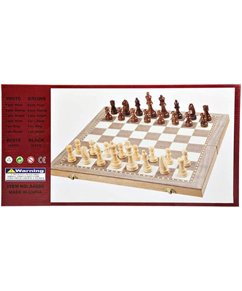  لعبة شطرنج مغناطيسية 3 في 1 - بني بيج