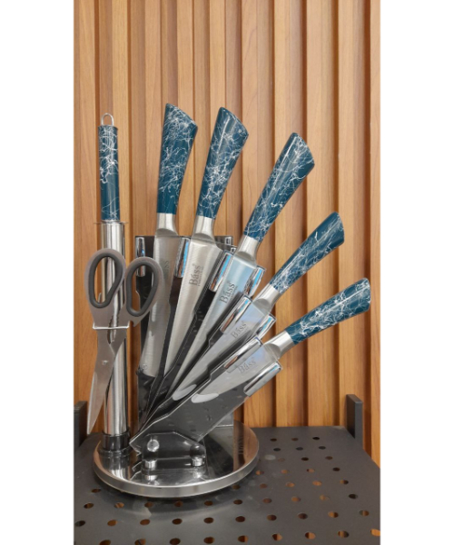 Bass Kitchen Knife Set Of 7 Piece - Blue 