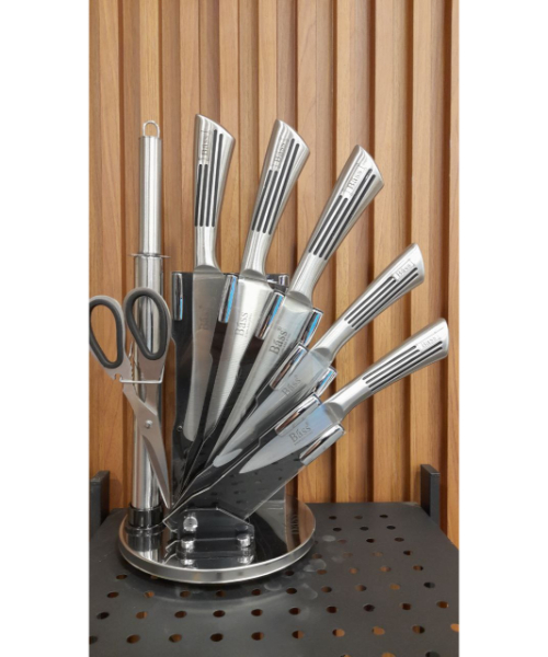 Bass Kitchen Knife Set Of 7 Piece - Silver 