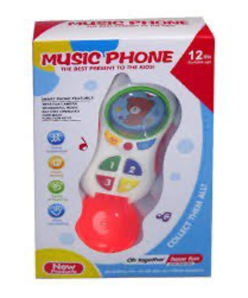 لعبة هاتف الموسيقى ببطارية للاطفال - متعدد الالوان 