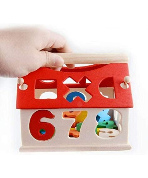 Toy Digital House Building Blocks Toys Wood For Kids - Multi Color 
