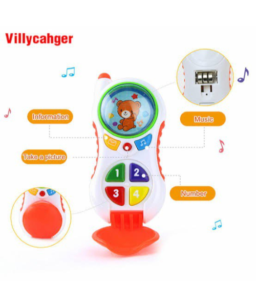 Toy Music Phone ‎ Battery For Kids - Multi Color 