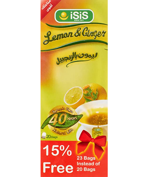 Isis Lemon And Ginger Herbs - 20 Bags