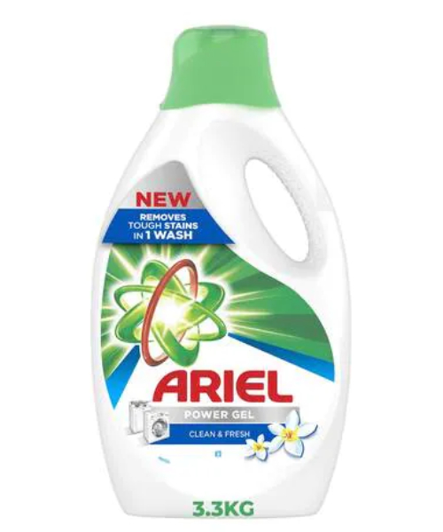 Ariel Automatic Washing Machines Clean And Fresh Power Gel - 3.3 Kg