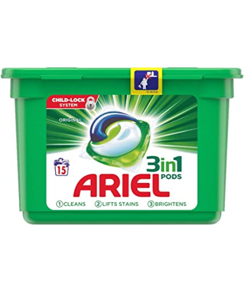 Ariel Automatic Powder Detergent Tablets - 15 Tablets