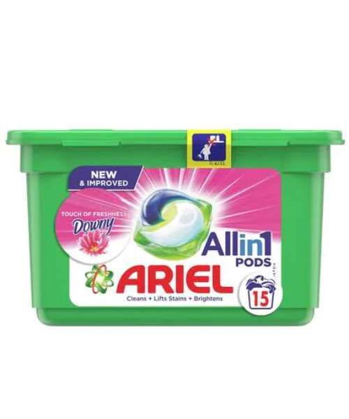 Ariel Automatic Powder Detergent With Touch Of Downy Tablets - 15 Tablets