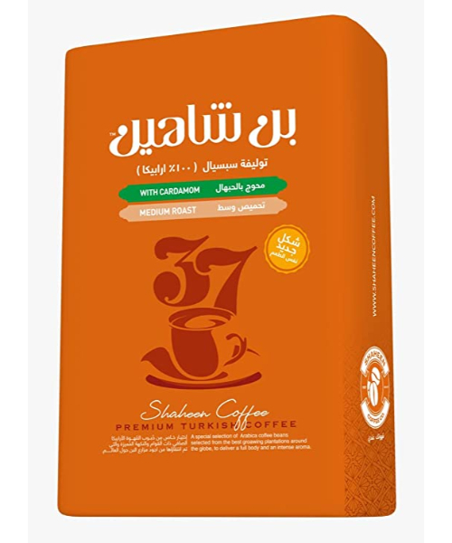 قهوة تركي بتوليفة خاصة فاتحة مع الحبهان من بن شاهين - 200 جم