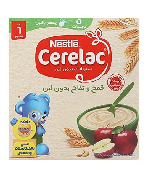 Nestle Cerelac Apple And Wheat Without Milk Meals 6 Months - 150 Gm