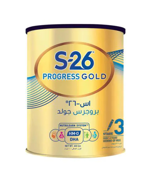 Wyeth Nutrition S-26 Progress Gold Milk Powder Tin From 1 - 3 Years -400 Gm