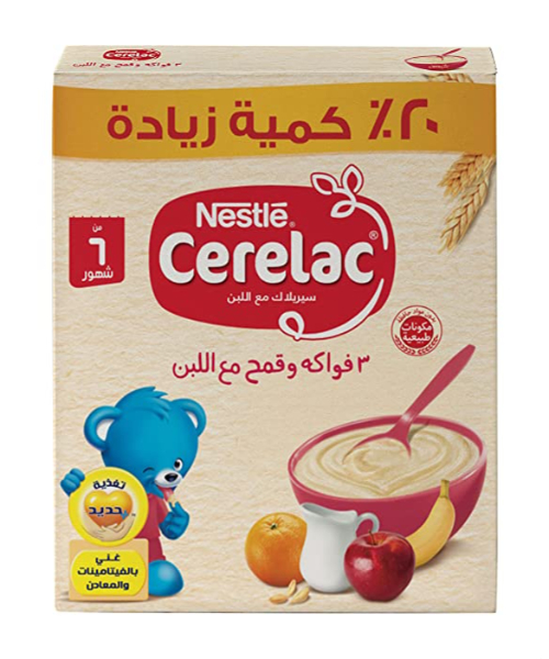 Nestle Cerelac 3 Fruits With Milk Meals 6 Months - 125 Gm