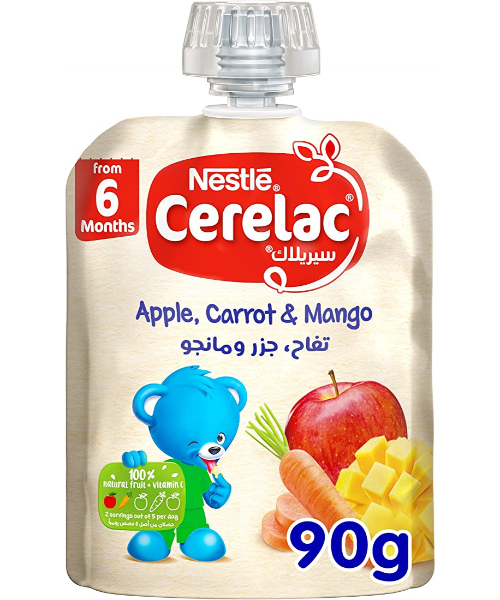 Nestle Cerelac Apple Carrot Mango Meals 6 Months Plus - 90 Gm