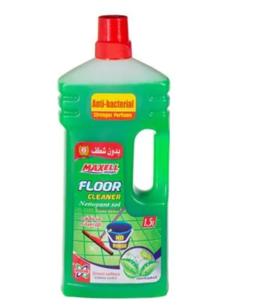 Maxell Liquid Floor Cleaners With Green Valleys Scent - 1.5 Liter