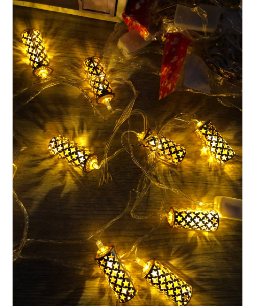 فرع نور لاكسسوارات رمضان نجوم - اسود ذهبي