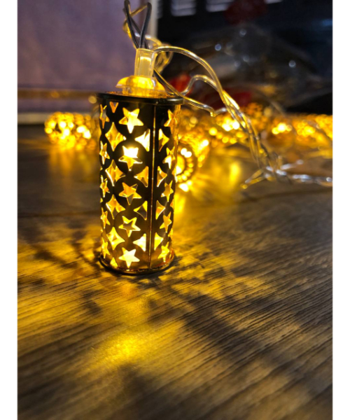فرع نور لاكسسوارات رمضان نجوم - اسود ذهبي