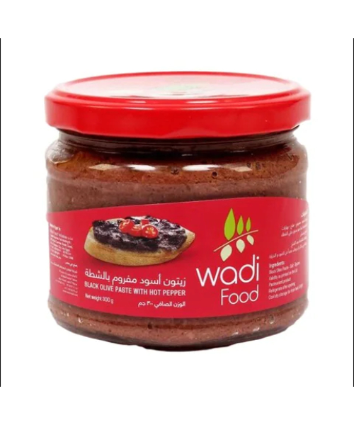 Wadi Food Black Olives Paste With Hot Pepper Jar -300 Gm