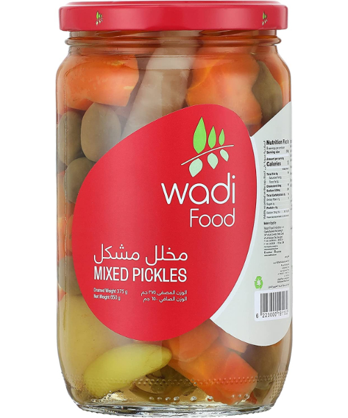 Wadi Food Mixed Pickles Jar -650 Gm