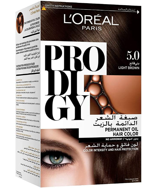L'Oreal Paris Prodigy Permanent Hair Color - 5.0 Light Brown 