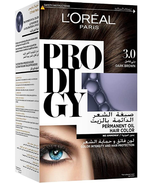L'Oreal Paris Prodigy Permanent Hair Color - 3.0 Dark Brown 