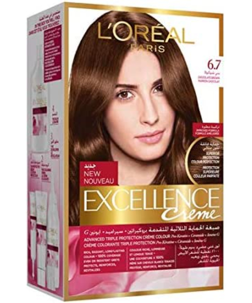 L'Oreal Paris Excellence Creme Hair Color - 6.7 Chocolate Brown 