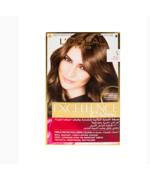 L'Oreal Paris Excellence Creme Hair Color - 5 Light Brown 
