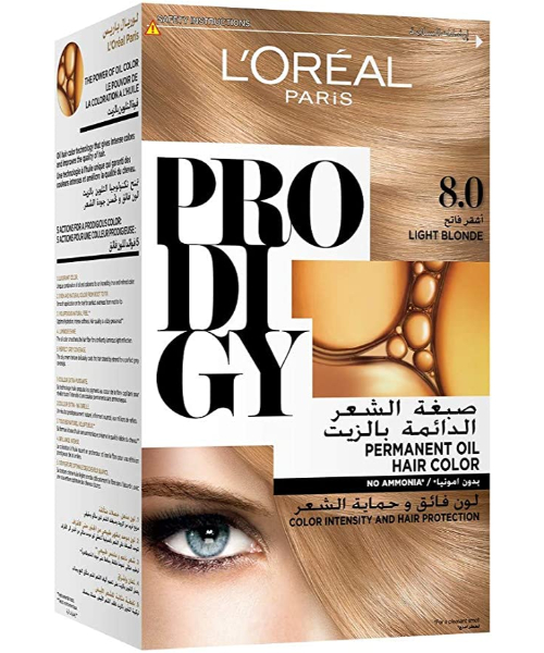 L'Oreal Paris Prodigy Permanent Hair Color - 8.0 Light Blonde 