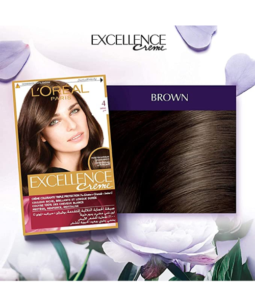 L'Oreal Paris Excellence Creme Hair Color - 4.0 Brown 