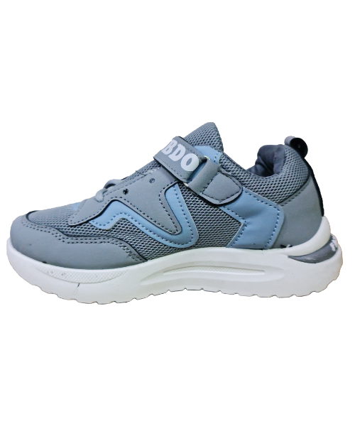 Casual Shoes Lace Up Flat For Boys - Grey Blue 