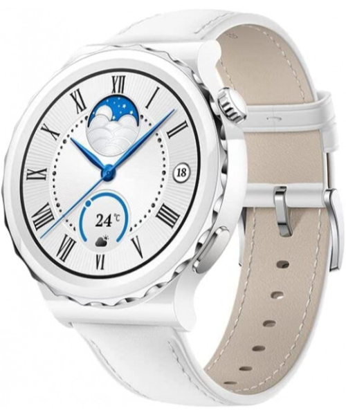 Huawei Gt3 Pro Frg-B19 Leather Strap Smart Watch 43Mm - White