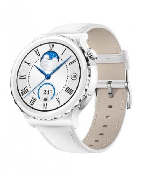 Huawei Gt3 Pro Frg-B19 Leather Strap Smart Watch 43Mm - White