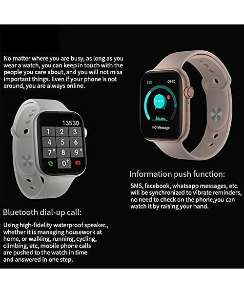 Smart Watch Fk88 Series 6 Hd Screen Heart Rate Monitor 1.78Inch - Black