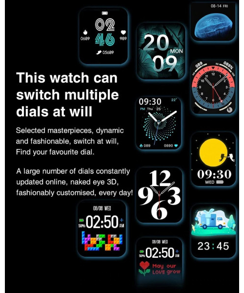 Smart Watch Hw22 Bluetooth Touch Screen 1.75 Inch - Black