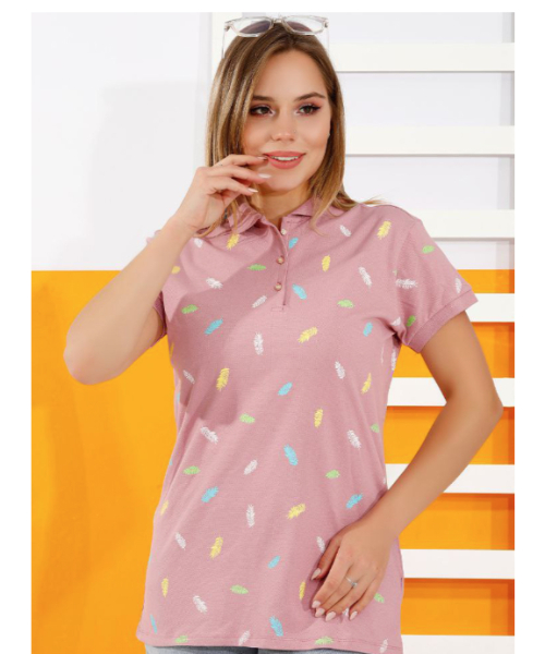 Patterned polo clearance shirts womens