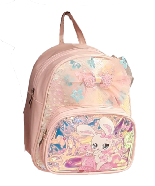 Backpack Printed Cartoon For Kids 21×19 Cm - Pink