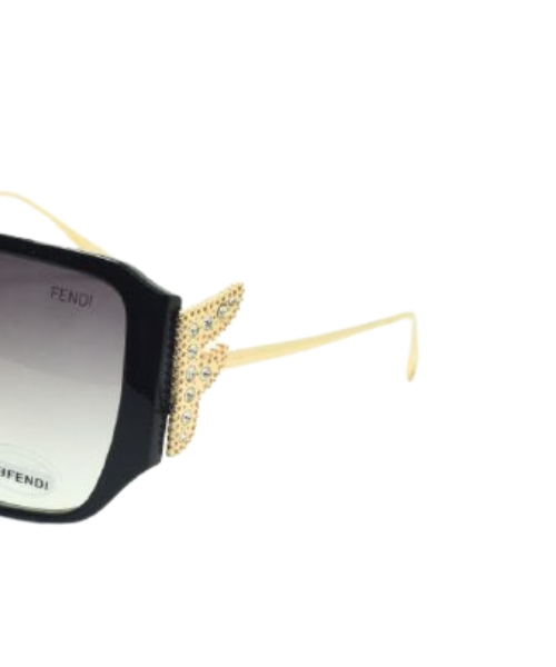 نظارة شمس إطار مربع للنساء - اسود