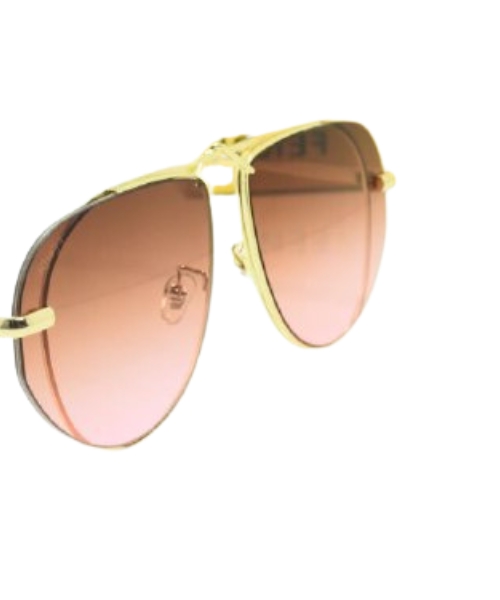 Frame Round Eye Sunglasses For Women - Rose