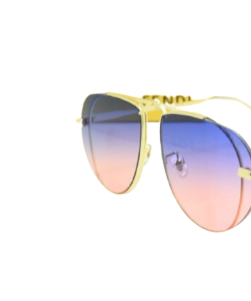 Frame Round Eye Sunglasses For Women - Blue Pink
