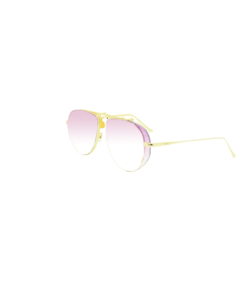 Frame Round Eye Sunglasses For Women - Light Purple