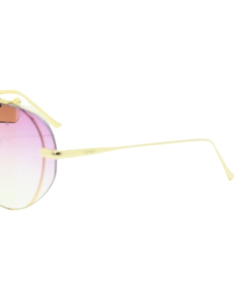 Frame Round Eye Sunglasses For Women - Light Purple