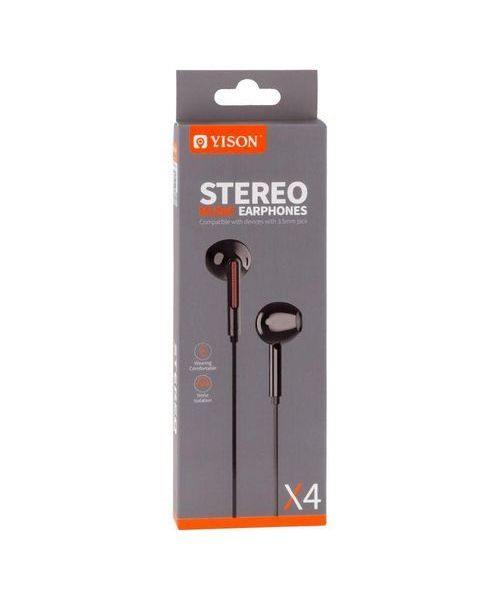 Yison X4 Stereo Headphone with Microphone - Black
