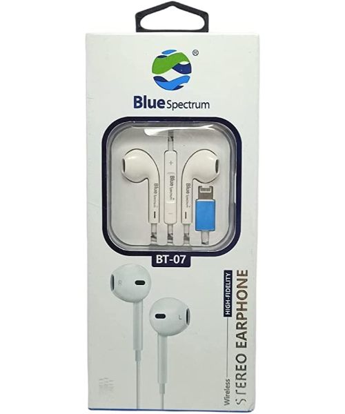 BLUE SPECTRUM B-07 WHITE STEREO EARPHONE - White
