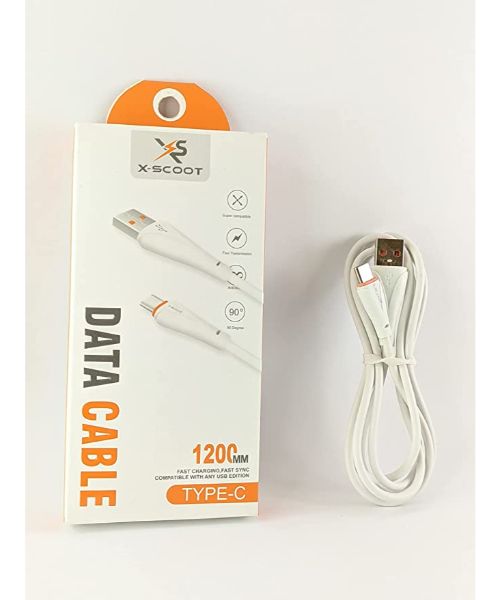 X-SCOOT USB Type C 2.4 A Fast Charging and Data Transfer - White